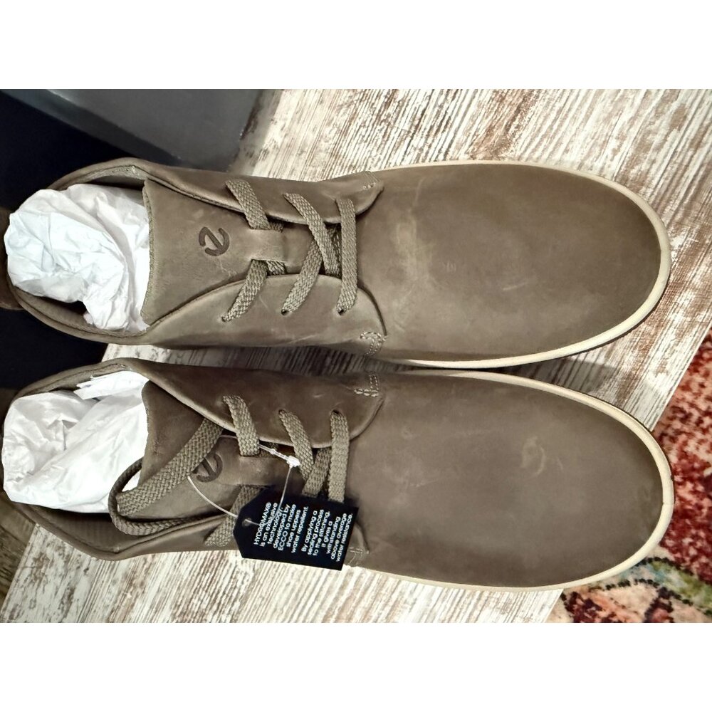 Ecco Chase Ii Hydromax Leather Shoes Warm Grey Lace-Up Womens EU 40 US 9-9.5 - Picture 4 of 11